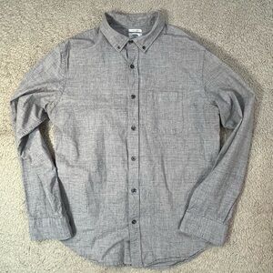 Old Navy Slim Fit Long Sleeve Button Up Blue Shirt Size Large Office Casual